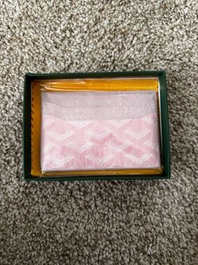 Pink Goyard Card Holder